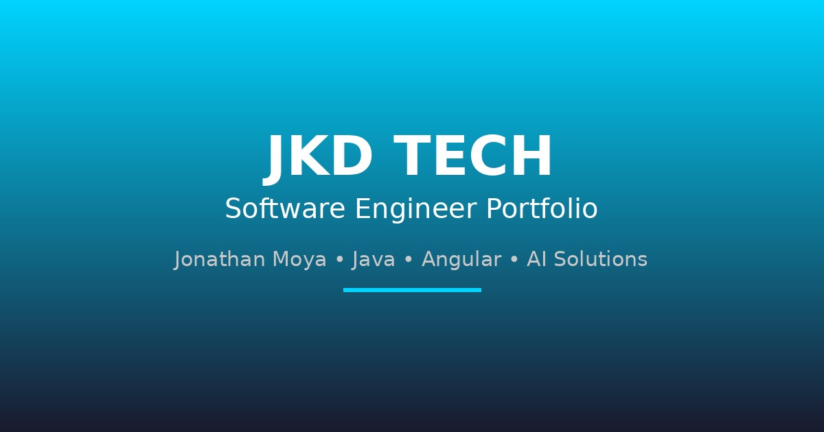Jonathan Moya · Software Engineer & Founder Jokadra